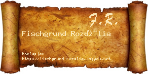 Fischgrund Rozália névjegykártya