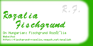rozalia fischgrund business card